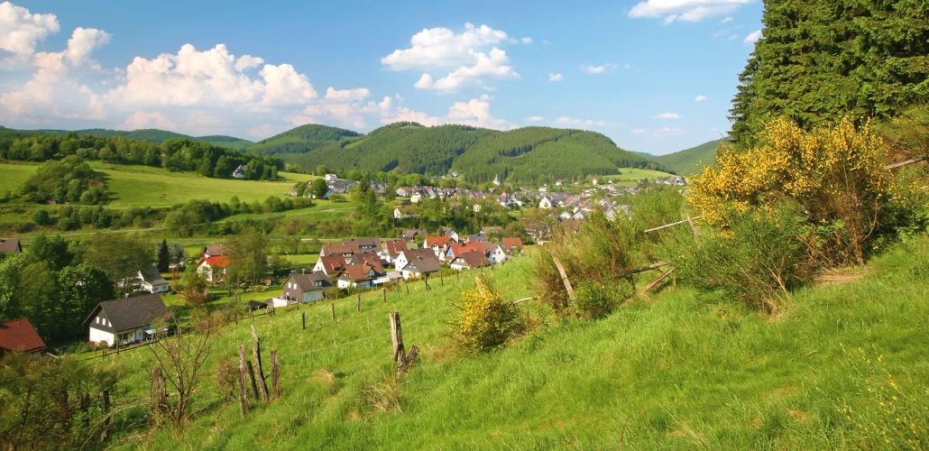 Blick auf Feudingen - Landhotel Doerr