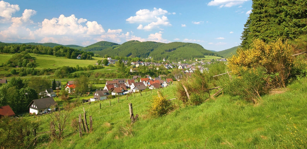 Blick auf Feudingen - Landhotel Doerr