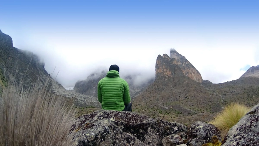 Trekking am Mount Kenya