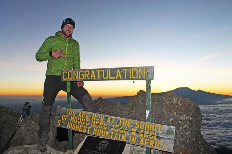 Unser Kollege Uwe am Socialist Peak, Mount Meru