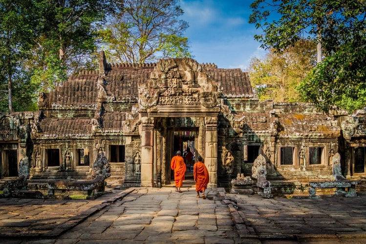 Mönche in Angkor