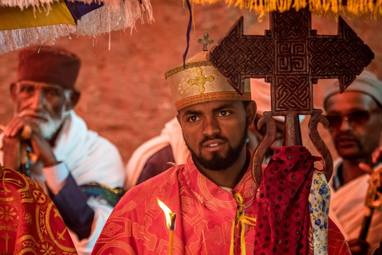 Christliche Prozession in Lalibela