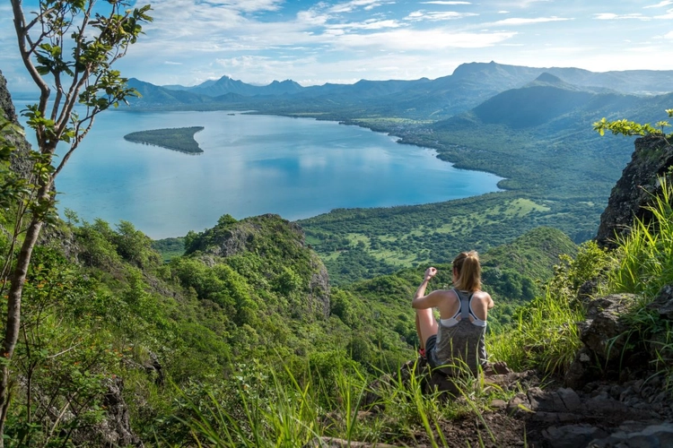 Blick auf die Küste von Mauritius