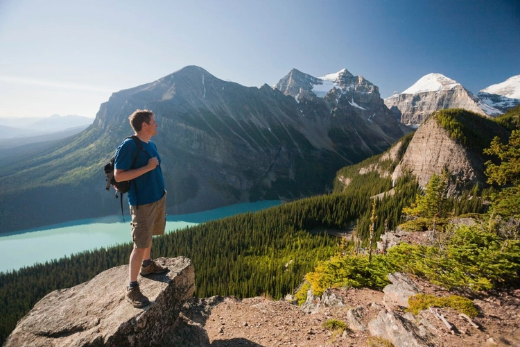 Auf dem Lake Agnes Trail oberhalb vom Lake Louise