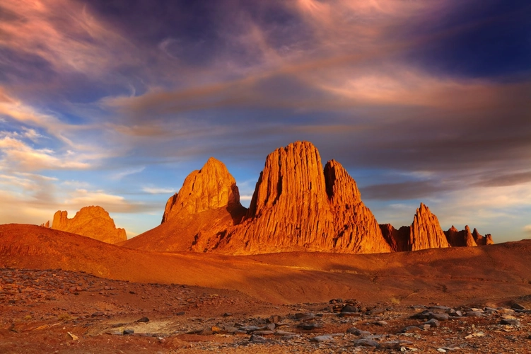 Algerien - Hoggar-Gebirge - Basaltsäulen am Assekrem