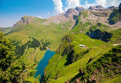 Walenpfad, Blick auf den Bannalp-See - Gerd Thiel