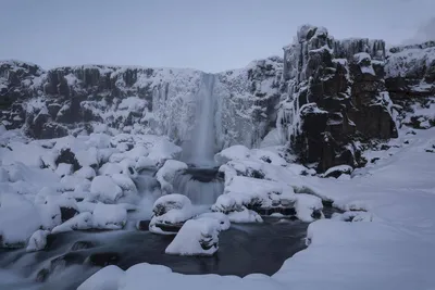 Winterlicher Wasserfall - Andreas Elend