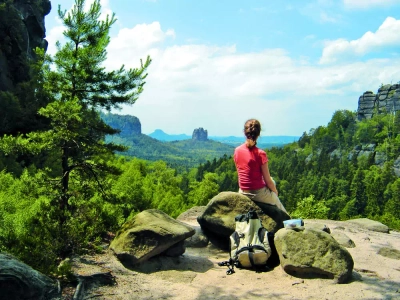 Blick von den Affensteinen - Yvonne Brückner / Tourismusverband Sächsische Schweiz e.V. - © Y. Brückner / Tourismusverband Sächsische Schweiz e.V.