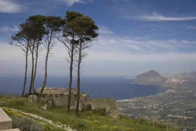 Blick von Erice auf den Monte Cofano - Fotothek ENIT