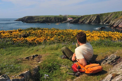 Blick auf die Küste am Pembrokeshire Coast Way - Darek Wylezol