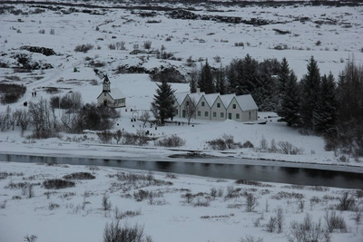 Die Kirche von Thingvellir in Winterkleid - Susanne Gotthardt