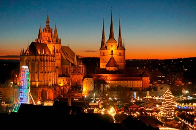 Dom und Severi im Winter - Erfurt Tourismus und Marketing GmbH - ©Erfurt Tourismus und Marketing GmbH