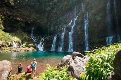 Erfrischung am Langevin-Wasserfall - JKn - © JKn / adobe.com