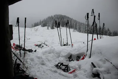 Pause beim Schneeschuhwandern - Susanne Gotthardt