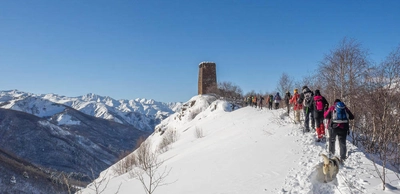 Schneeschuhwandern bei Uschguli - Annekatrin Keinert