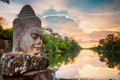 Steinstatue in Angkor Thom - Efired - © Efired / Adobe.com