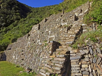 Die Lama-Terrassen von Choquequirao