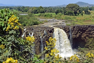 Flug über Addis Abeba nach Bahir Dar – Wasserfälle des Blauen Nil – Tana-See: Klosterkirche Ura Kidane Mehret