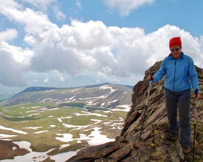 Aufstieg zum Aragats