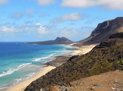 Entspannen am Sao Vicente Strand in den Kapverden, Afrika
