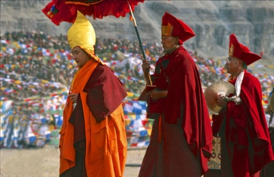 Tibetische Pilger zu Saga Data am Kailash, Tibet