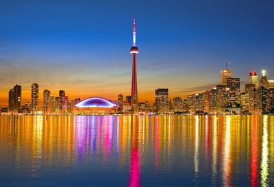 Toronto Skyline im Abendlicht