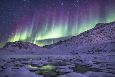 Nordlichter überm Fjord