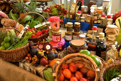 lokale Köstlichkeiten auf dem Markt