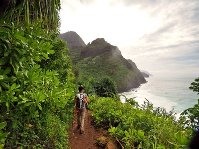 Auf dem Kalalau Trail an der Napali-Küste, Kauai
