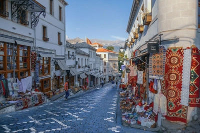 Orienthalische Straßen in Gjirokaster