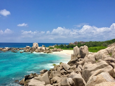 Anse Marron auf La Digue, Seychellen