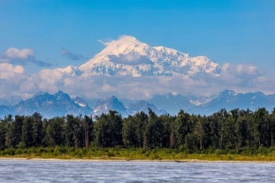 Denali (6190 m) von Talkeetna 