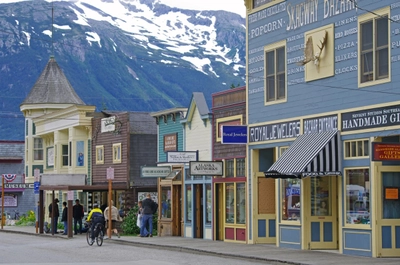 Straßenszene in Skagway