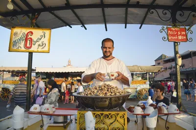 Garküche am Place Djemaa el Fna, Marrakech 2