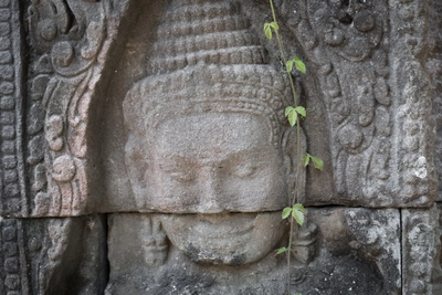 Angkor Preah Khan Steingesicht