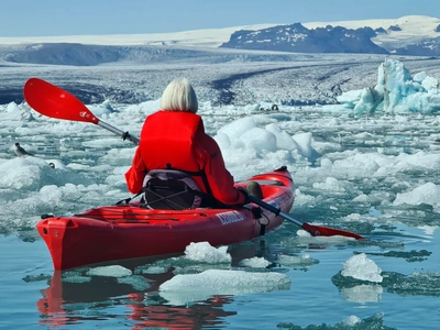 Kajak-Tour auf dem Jökulsárlón