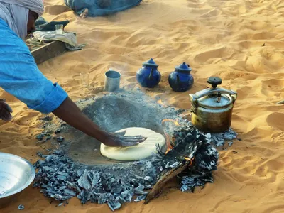 Algerien Wueste Lager Sand Brot