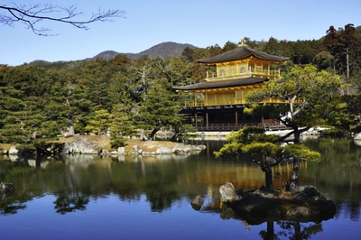 Kyoto Kinkakuji Tempel goldener Pavillion quer_2