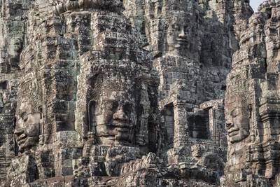 Angkor Bayon Tempel mit Steingesichter