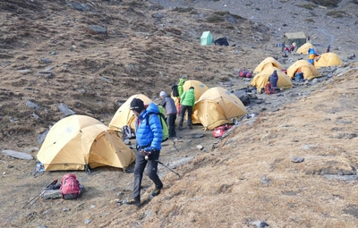 Zeltlager auf 4360 m