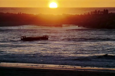 Sonnenuntergang in Swakopmund Swakopstrand bei Sonnenuntergang