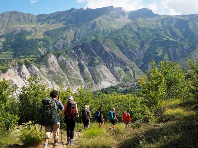 Gruppe beim Trekking im Korab Gebirge