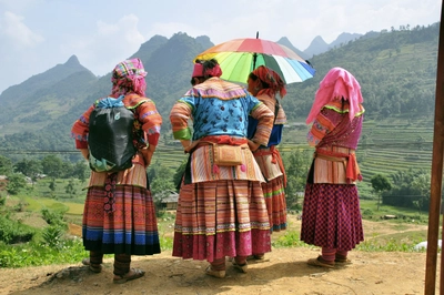 Blumen Hmong in Nordvietnam