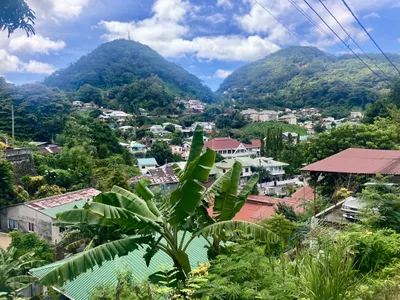 Blick auf Victoria. Mahé