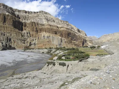 Der Fluss Kali Gandaki und Kagbeni