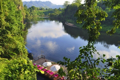 Blick vom Hintok River Camp am River Kwai_2