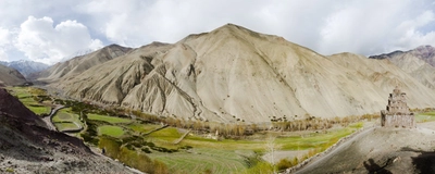 Panorama des Stock-La-Tals in Ladak, Jammu und Kaschmir, Indien