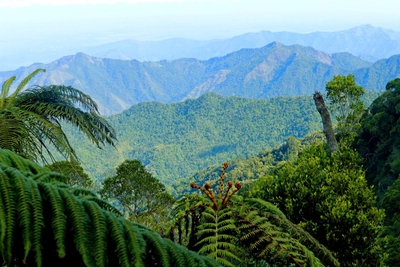 Panoramablick ueber die Sierra Maestra