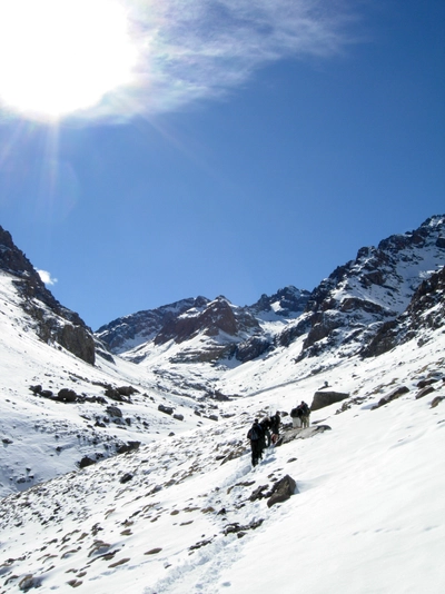 Aufstieg zur Neltner Hütte am Toubkal