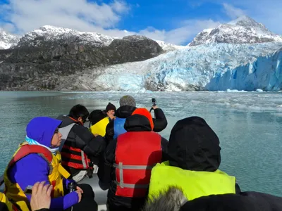 Jetboot zum Leones Gletscher